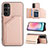 Funda Lujo Cuero Carcasa YB2 para Samsung Galaxy M44 5G Oro Rosa