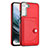 Funda Lujo Cuero Carcasa YB2 para Samsung Galaxy S21 FE 5G Rojo
