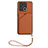 Funda Lujo Cuero Carcasa YB2 para Xiaomi Redmi 10 India Marron