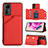 Funda Lujo Cuero Carcasa YB2 para Xiaomi Redmi Note 12S Rojo