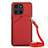 Funda Lujo Cuero Carcasa YB3 para Huawei Honor X6a Rojo