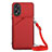 Funda Lujo Cuero Carcasa YB3 para Oppo A18 Rojo