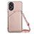 Funda Lujo Cuero Carcasa YB3 para Oppo A78 4G Oro Rosa