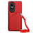 Funda Lujo Cuero Carcasa YB3 para Oppo Reno10 Pro 5G Rojo