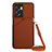 Funda Lujo Cuero Carcasa YB3 para Realme V23i 5G Marron