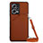 Funda Lujo Cuero Carcasa YB3 para Xiaomi Redmi Note 12 Pro+ Plus 5G Marron