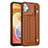 Funda Lujo Cuero Carcasa YB4 para Samsung Galaxy A04 4G Marron