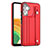 Funda Lujo Cuero Carcasa YB4 para Samsung Galaxy Quantum4 5G Rojo