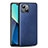 Funda Lujo Cuero Carcasa ZS01 para Apple iPhone 13 Mini Azul