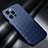 Funda Lujo Fibra de Carbon Carcasa Twill C01 para Apple iPhone 13 Pro Azul