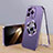 Funda Lujo Marco de Aluminio Carcasa 360 Grados con Mag-Safe Magnetic P01 para Apple iPhone 15 Pro Max Morado