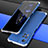 Funda Lujo Marco de Aluminio Carcasa 360 Grados P01 para Xiaomi Poco X4 NFC Plata y Azul