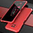 Funda Lujo Marco de Aluminio Carcasa 360 Grados P01 para Xiaomi Redmi Note 9T 5G Rojo