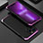 Funda Lujo Marco de Aluminio Carcasa 360 Grados para Apple iPhone 13 Pro Morado