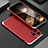 Funda Lujo Marco de Aluminio Carcasa 360 Grados para Apple iPhone 16 Pro Max Plata y Rojo