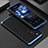 Funda Lujo Marco de Aluminio Carcasa 360 Grados para Xiaomi Mi 12 5G Azul y Negro