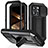 Funda Lujo Marco de Aluminio Carcasa 360 Grados RJ3 para Apple iPhone 14 Pro Max Negro