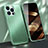 Funda Lujo Marco de Aluminio Carcasa M09 para Apple iPhone 14 Pro Max Verde