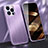 Funda Lujo Marco de Aluminio Carcasa M09 para Apple iPhone 15 Pro Morado