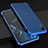 Funda Lujo Marco de Aluminio Carcasa para Apple iPhone Xs Azul