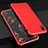 Funda Lujo Marco de Aluminio Carcasa para Apple iPhone Xs Rojo