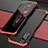 Funda Lujo Marco de Aluminio Carcasa para Huawei Honor V30 5G Rojo y Negro