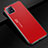 Funda Lujo Marco de Aluminio Carcasa para Oppo A72 5G Rojo