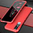 Funda Lujo Marco de Aluminio Carcasa para Vivo X50 5G Rojo