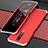 Funda Lujo Marco de Aluminio Carcasa para Xiaomi Redmi K30i 5G Plata y Rojo
