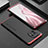 Funda Lujo Marco de Aluminio Carcasa T01 para Xiaomi Mi 11 Lite 5G NE Rojo y Negro