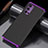 Funda Lujo Marco de Aluminio Carcasa T02 para Oppo Reno4 Pro 5G Morado y Negro