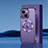 Funda Lujo Marco de Aluminio y Silicona Carcasa Bumper con Mag-Safe Magnetic AC1 para Apple iPhone 14 Plus Morado