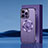 Funda Lujo Marco de Aluminio y Silicona Carcasa Bumper con Mag-Safe Magnetic AC1 para Apple iPhone 14 Pro Morado