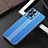 Funda Lujo Marco de Aluminio y Silicona Carcasa Bumper J01 para Oppo Find X3 5G Azul
