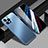 Funda Lujo Marco de Aluminio y Silicona Carcasa Bumper JL1 para Apple iPhone 15 Pro Max Azul