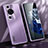 Funda Lujo Marco de Aluminio y Silicona Carcasa Bumper JL1 para Huawei P60 Pro Morado