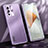 Funda Lujo Marco de Aluminio y Silicona Carcasa Bumper JL1 para Vivo V23 5G Morado