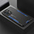 Funda Lujo Marco de Aluminio y Silicona Carcasa Bumper PB1 para Realme GT2 Pro 5G Azul