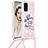 Funda Silicona Carcasa Goma Bling-Bling con Acollador Cordon Lanyard S02 para Samsung Galaxy S20 Multicolor