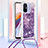 Funda Silicona Carcasa Goma Bling-Bling con Acollador Cordon Lanyard S03 para Xiaomi Redmi 11A 4G Morado