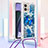 Funda Silicona Carcasa Goma Bling-Bling con Acollador Cordon Lanyard YB2 para Motorola Moto G Stylus (2023) 4G Azul