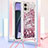 Funda Silicona Carcasa Goma Bling-Bling con Acollador Cordon Lanyard YB3 para Motorola Moto G Stylus (2023) 4G Purpura Claro