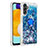 Funda Silicona Carcasa Goma Bling-Bling con Anillo de dedo Soporte S01 para Samsung Galaxy A04s Azul