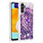 Funda Silicona Carcasa Goma Bling-Bling con Anillo de dedo Soporte S01 para Samsung Galaxy A04s Morado