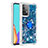 Funda Silicona Carcasa Goma Bling-Bling con Anillo de dedo Soporte S01 para Samsung Galaxy A52 4G Azul