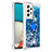 Funda Silicona Carcasa Goma Bling-Bling con Anillo de dedo Soporte S01 para Samsung Galaxy A53 5G Azul