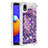 Funda Silicona Carcasa Goma Bling-Bling con Anillo de dedo Soporte S01 para Samsung Galaxy M01 Core Morado