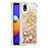 Funda Silicona Carcasa Goma Bling-Bling con Anillo de dedo Soporte S01 para Samsung Galaxy M01 Core Oro