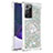 Funda Silicona Carcasa Goma Bling-Bling con Anillo de dedo Soporte S01 para Samsung Galaxy Note 20 Ultra 5G Plata