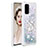 Funda Silicona Carcasa Goma Bling-Bling con Anillo de dedo Soporte S01 para Samsung Galaxy S20 5G Plata